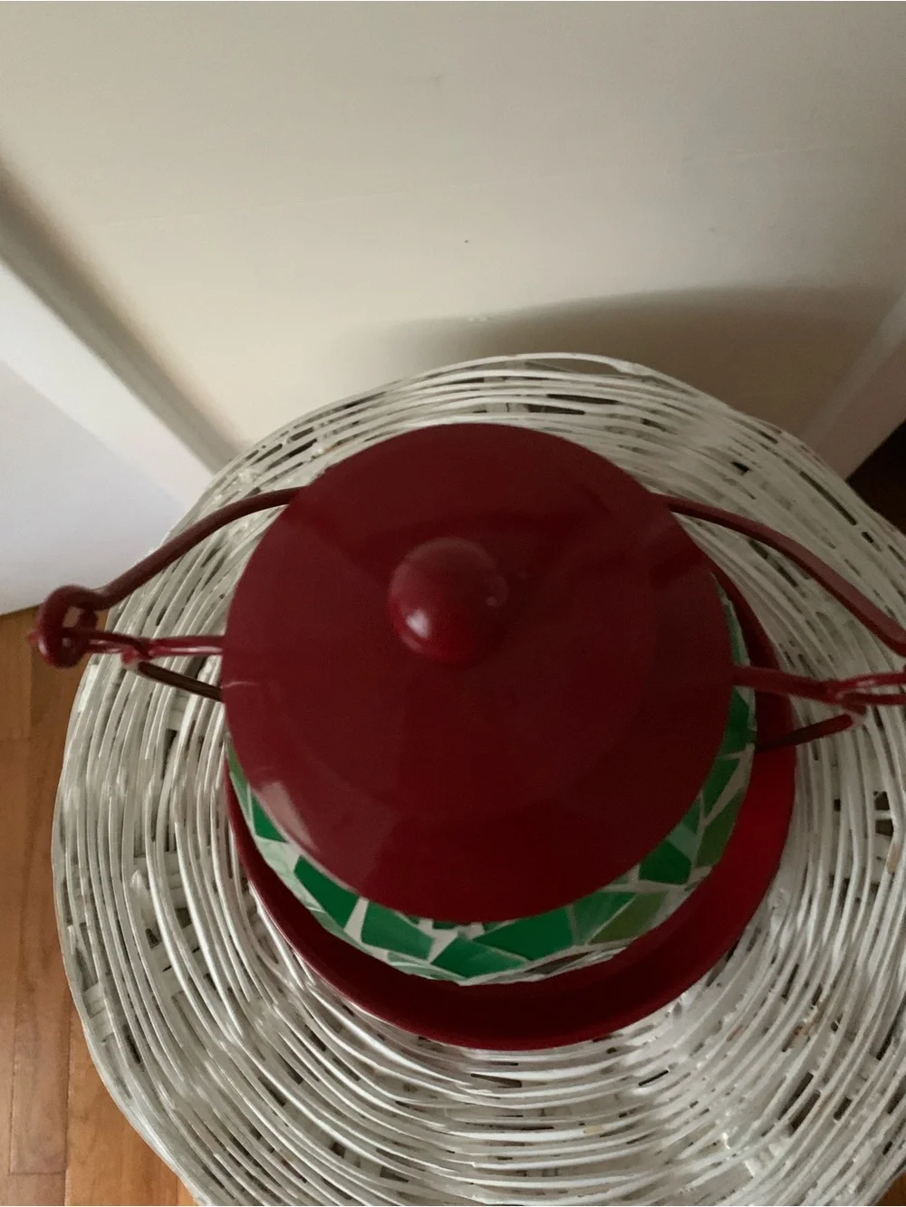 Mosaic Hanging Bird Feeder Dome Sm To Med Birds: bird motif